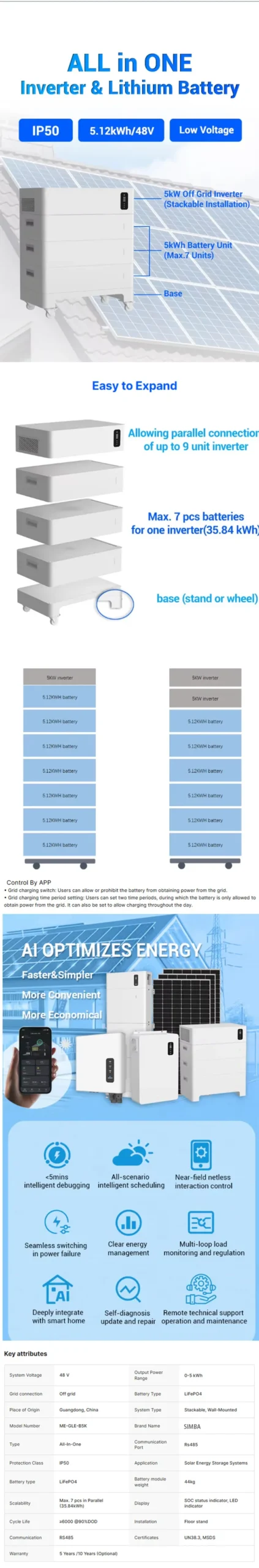 All in One  Lifepo4 Lithium